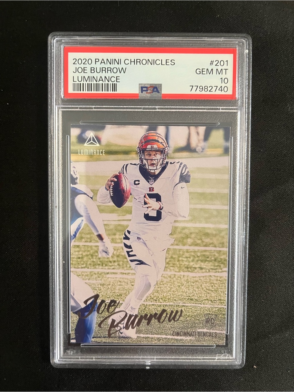 Panini Joe Burrow Card – Black, White, Red Accents